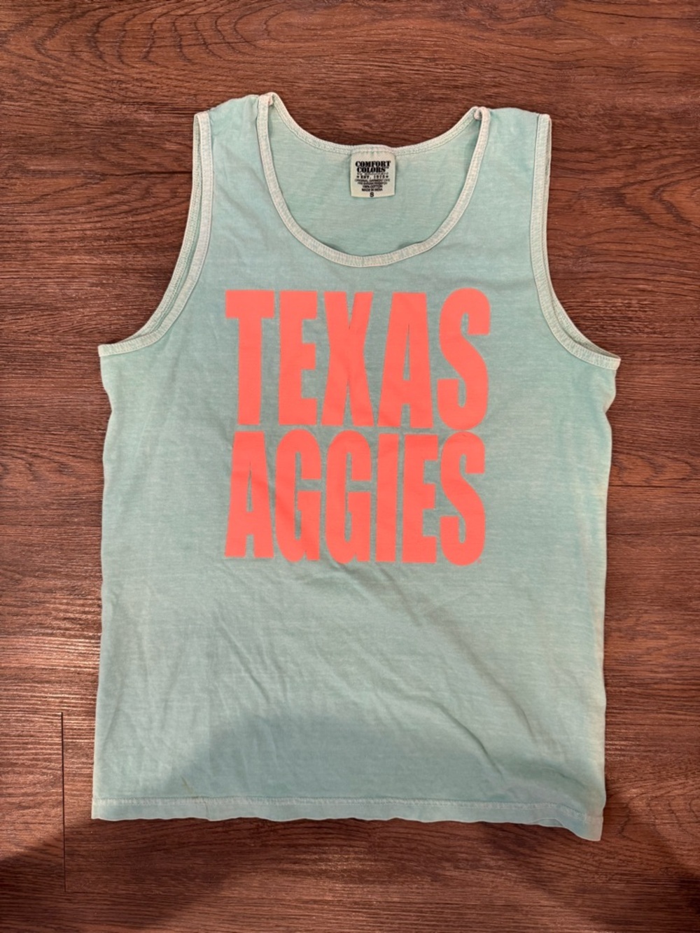 Blue Texas Aggies Comfort Colors Tank Top Size Small